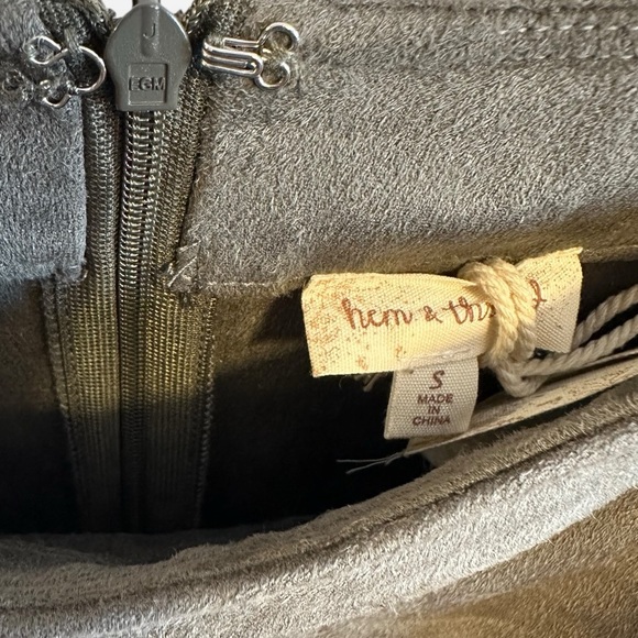 Hem & Thread Elegant Olive Wrap Skirt NWT - Picture 5 of 5